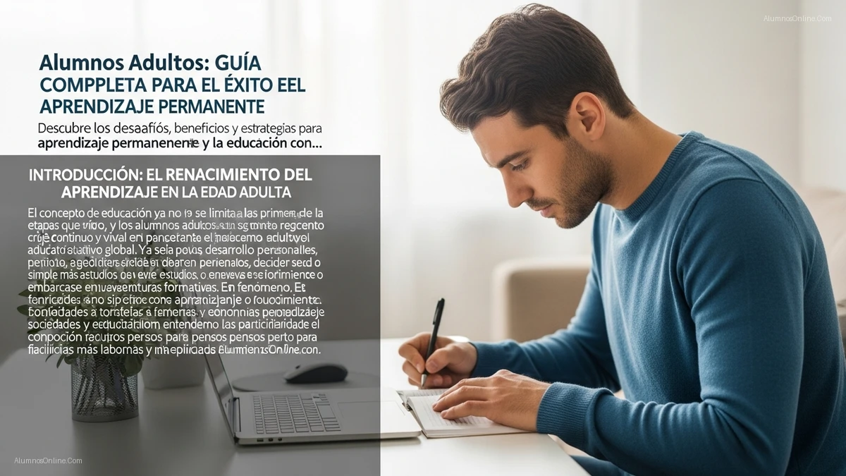 Alumnos Adultos: El DesafÃ­o y la Oportunidad de Aprender a lo Largo de la Vida